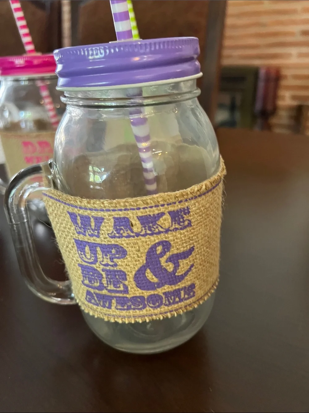 Large Colorful Mason Jar Drinking Glasses with Straw - Assorted Colors,